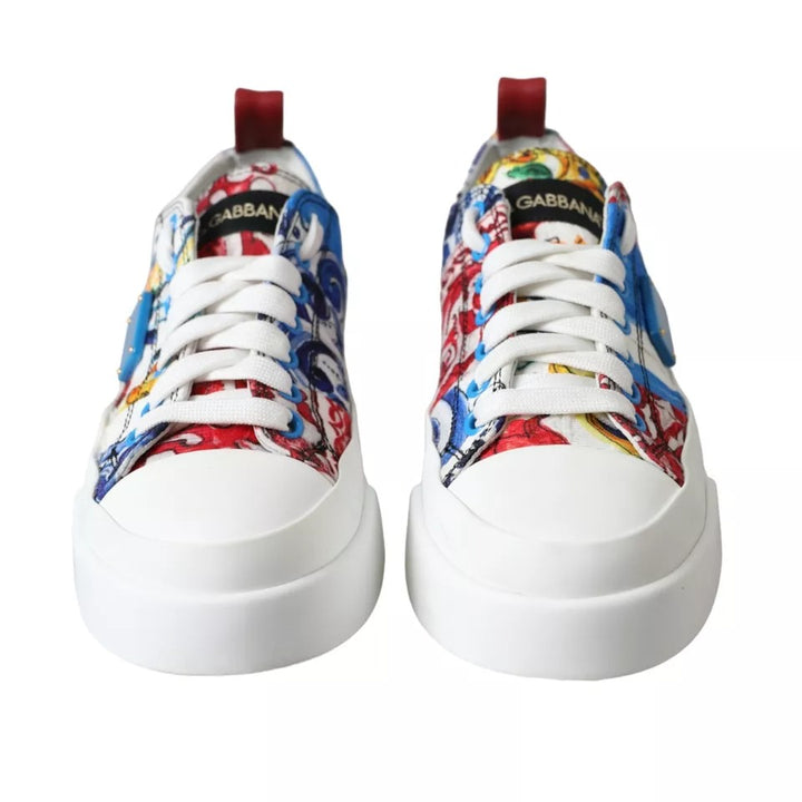 Dolce & Gabbana Multicolor Patchwork Low Top Sneakers Shoes