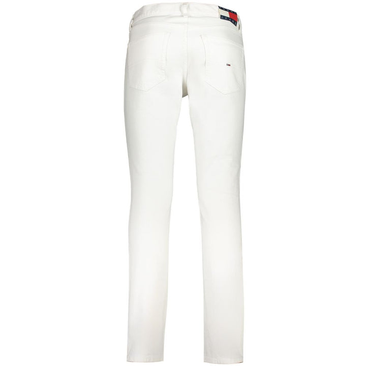 Tommy Hilfiger White Cotton Jeans & Pant