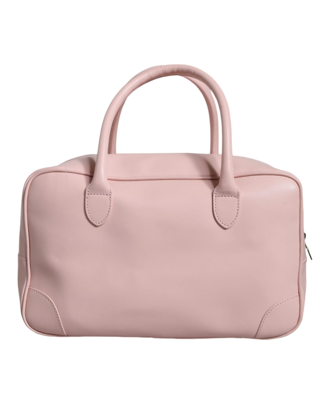 Aniye By Pink Leather Logo Top Handle Duffel Handbag Women Bag