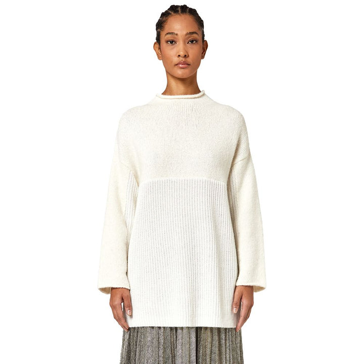 Alpha Studio White Wool Riciclata Sweater