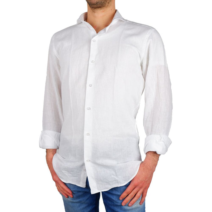 Made in Italy White Cotton Shirt