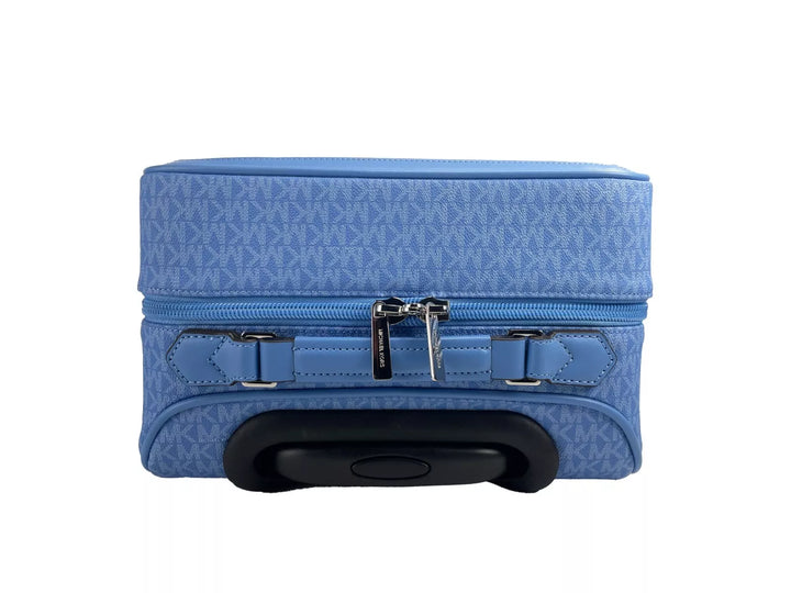 Michael Kors Travel Small Pacific Blue Signature Trolley Rolling Suitcase Carry On