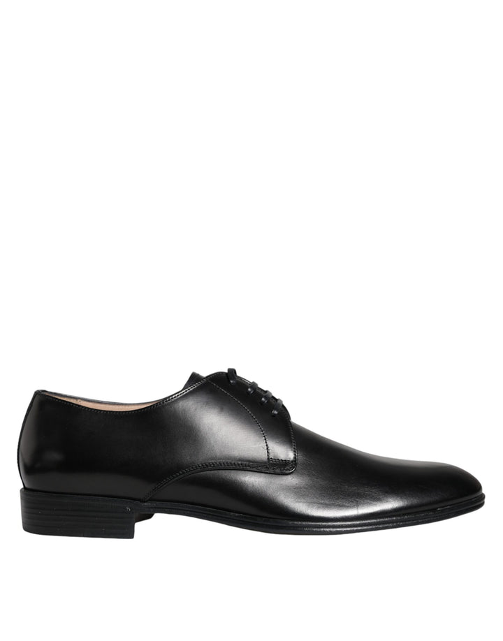 Dolce & Gabbana Black Leather Derby Formal Dress Shoes