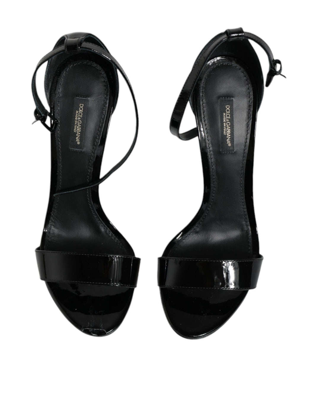 Dolce & Gabbana Black KEIRA Heels Ankle Strap Sandals Shoes