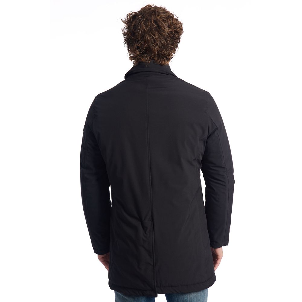 Baldinini Trend Black Polyester Men Jacket