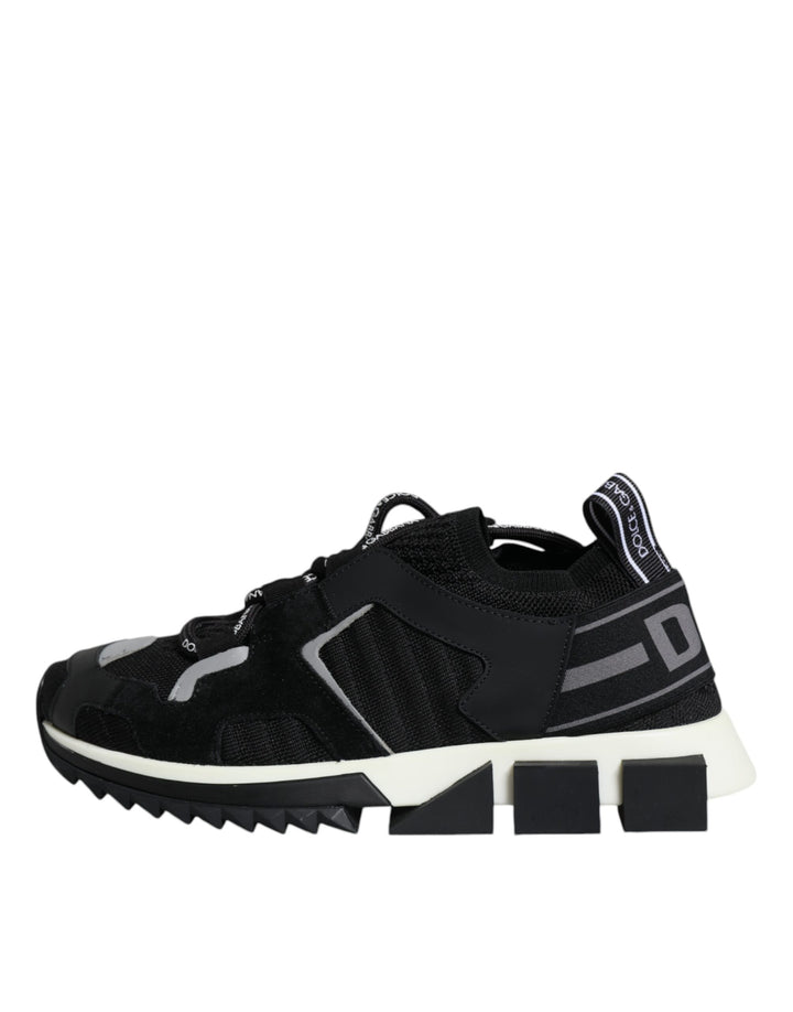 Dolce & Gabbana Black Mesh Sorrento Trekking Sneakers Shoes