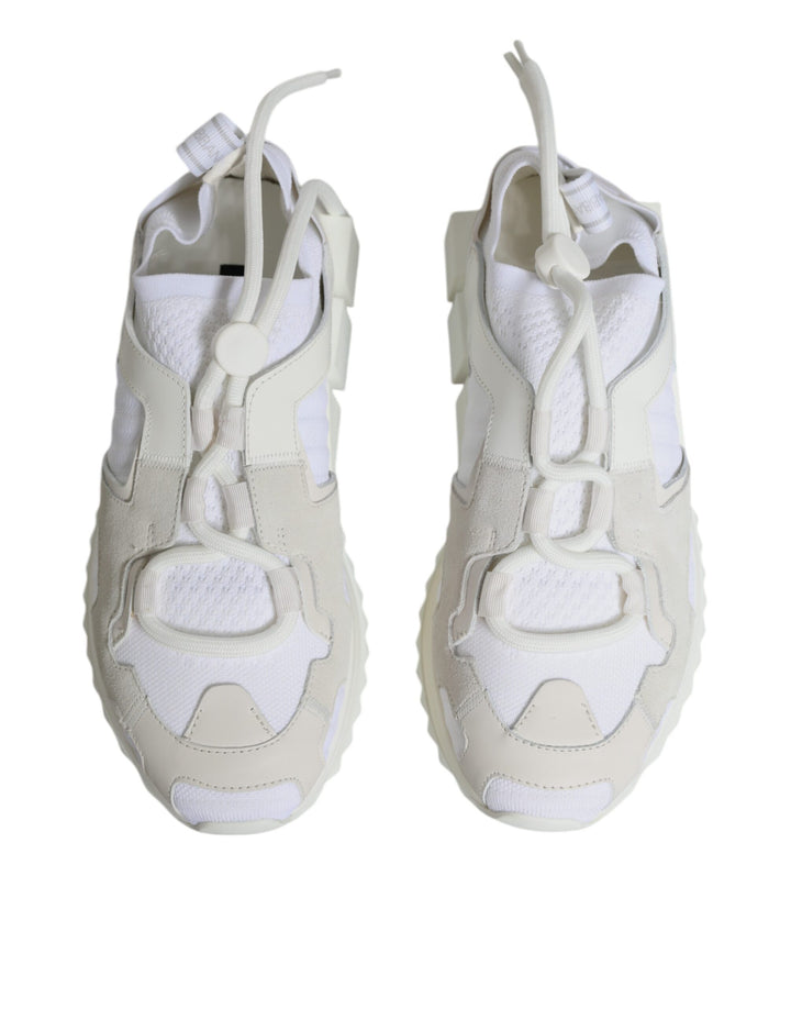 Dolce & Gabbana White Mesh Sorrento Trekking Sneakers Shoes