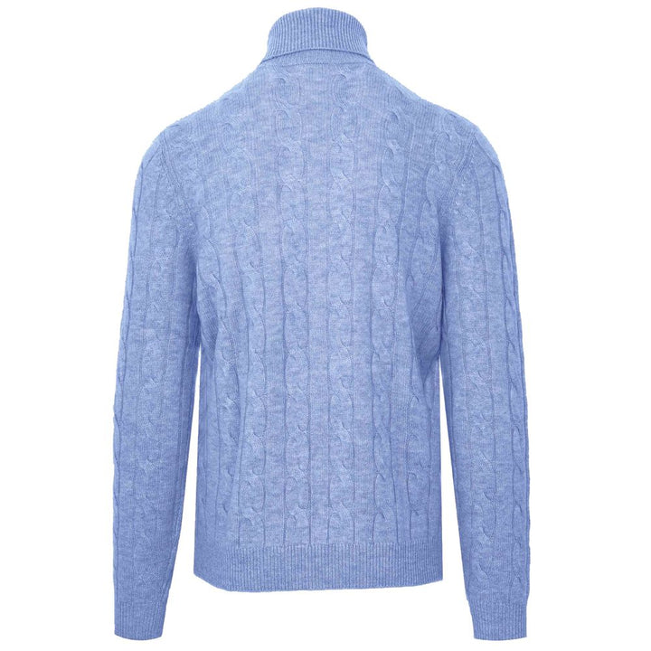 Malo Light Blue Wool Men Sweater