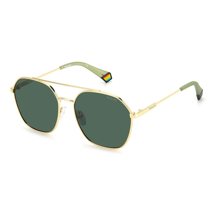 Polaroid Gold Stainless Steel Sunglasses