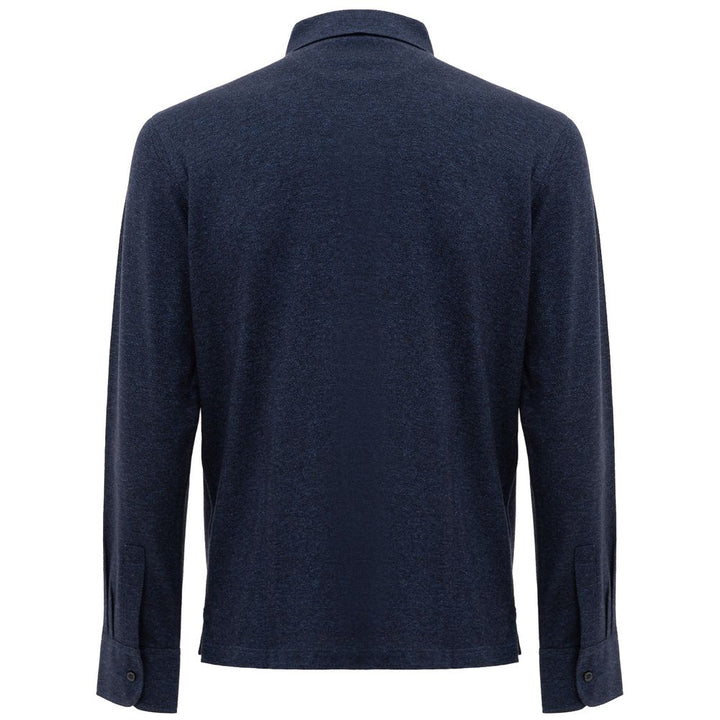 Corneliani Blue Cotton Polo Shirt