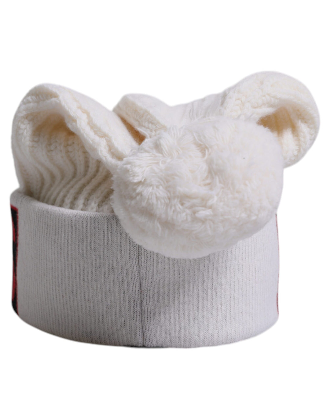 Dolce & Gabbana White Wool Fur Ball Princess Winter Hat