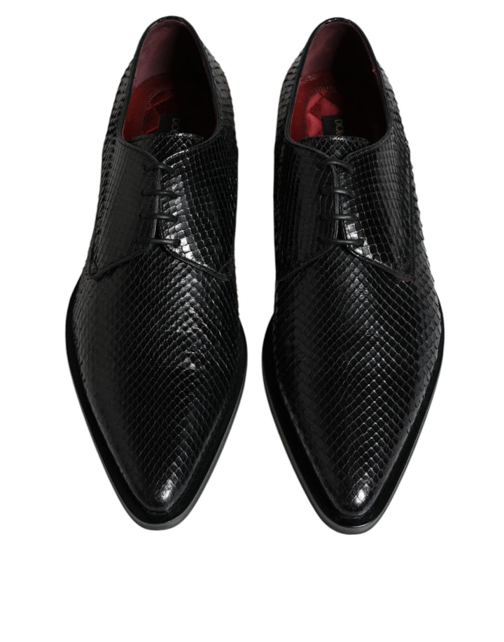 Dolce & Gabbana Black Leather Derby Formal Dress Shoes