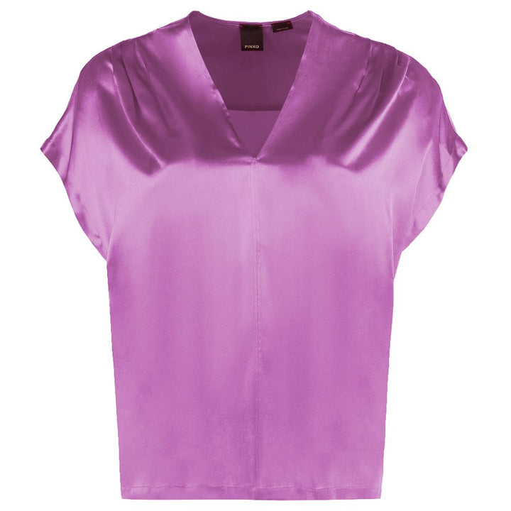 PINKO Purple Silk Sweater