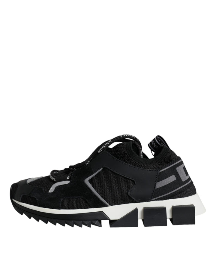 Dolce & Gabbana Black Mesh Sorrento Trekking Sneakers Shoes