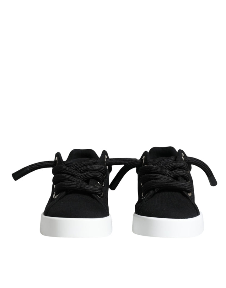 Dolce & Gabbana Black Portofino Low Top Sneakers Shoes