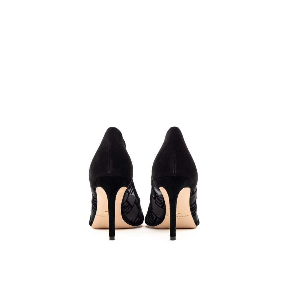 Elisabetta Franchi Black Nylon Pump