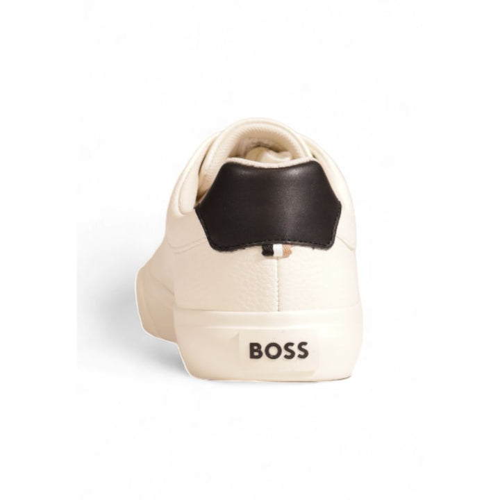 Hugo Boss Cream Leather Sneaker