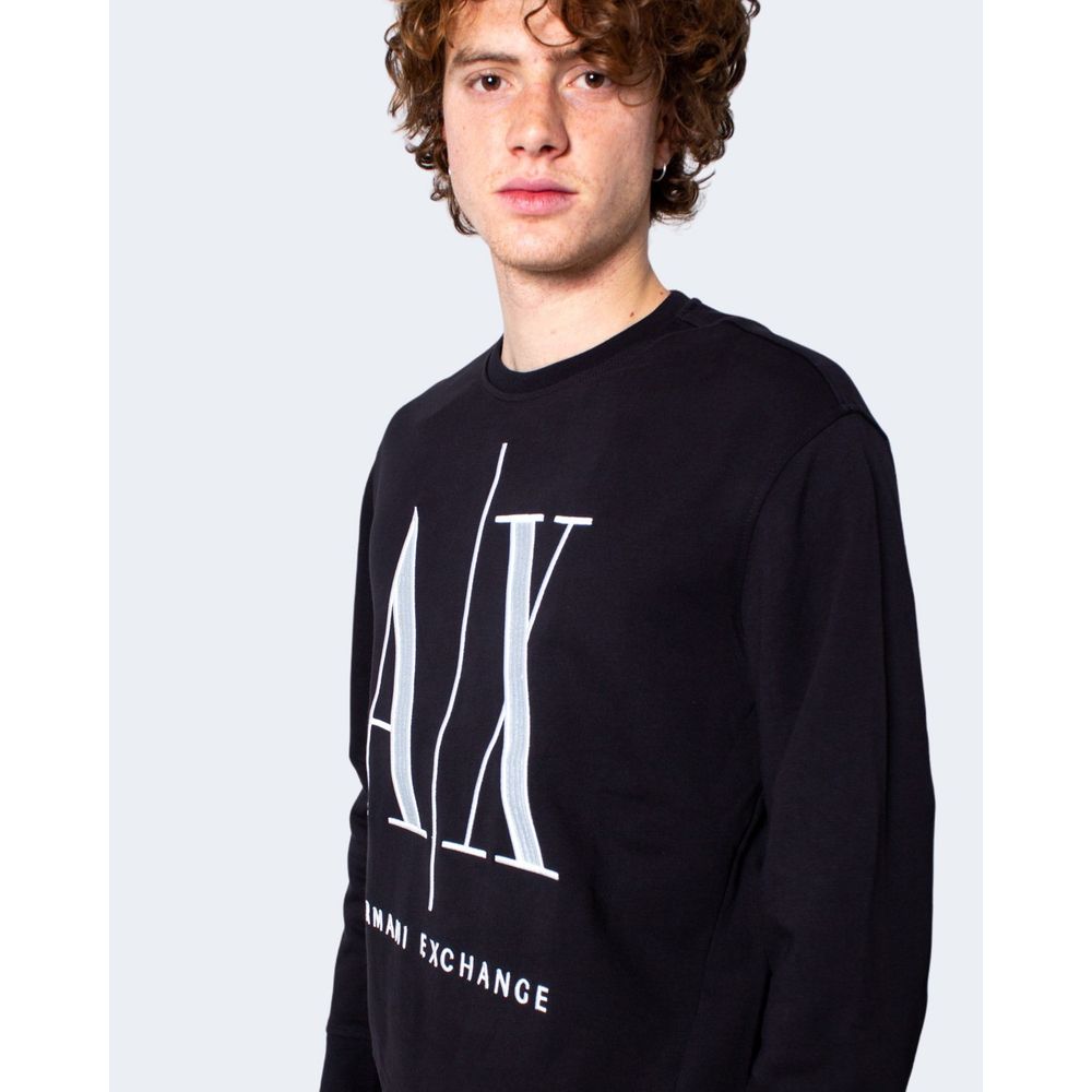 Armani Exchange Black Cotton Sweater