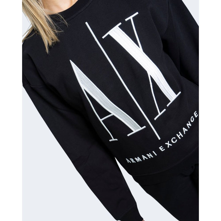 Armani Exchange Black Cotton Sweater