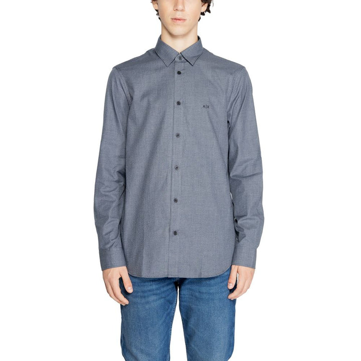 Armani Exchange Blue Cotton Shirt