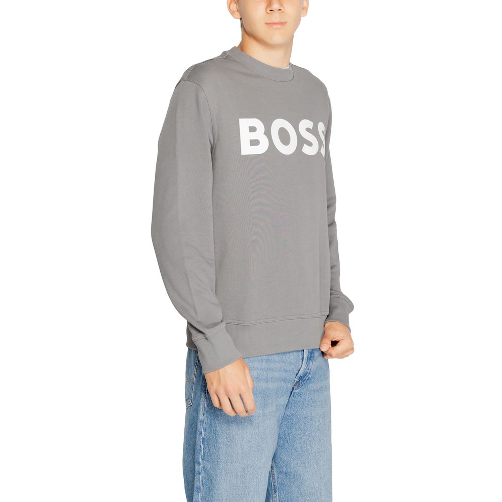 Hugo Boss Gray Cotton Sweater