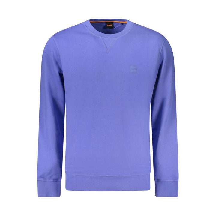 Hugo Boss Blue Cotton Sweater