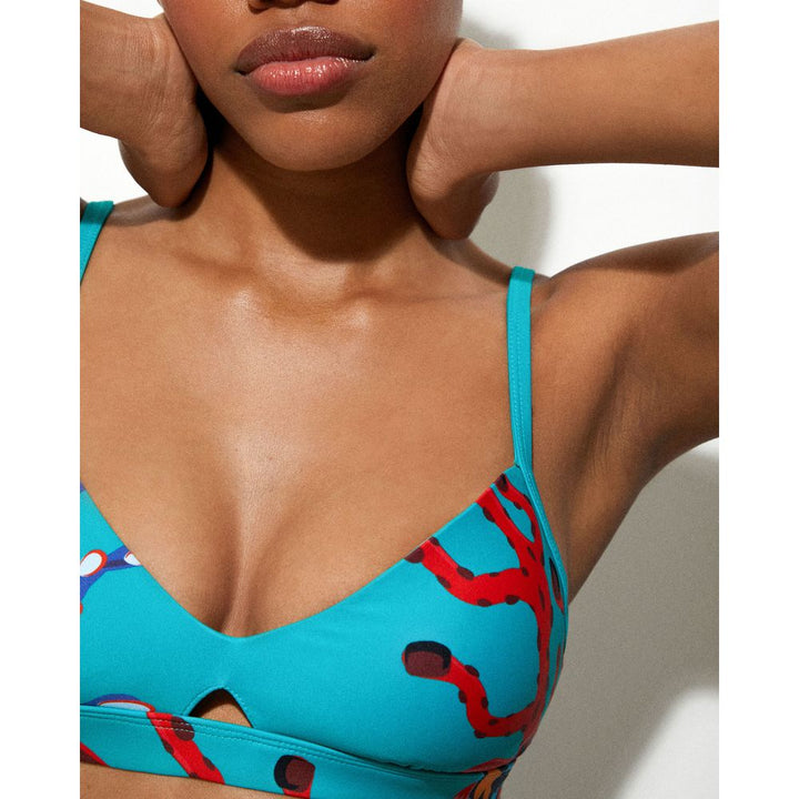 Desigual Turquoise Polyester Swimwear