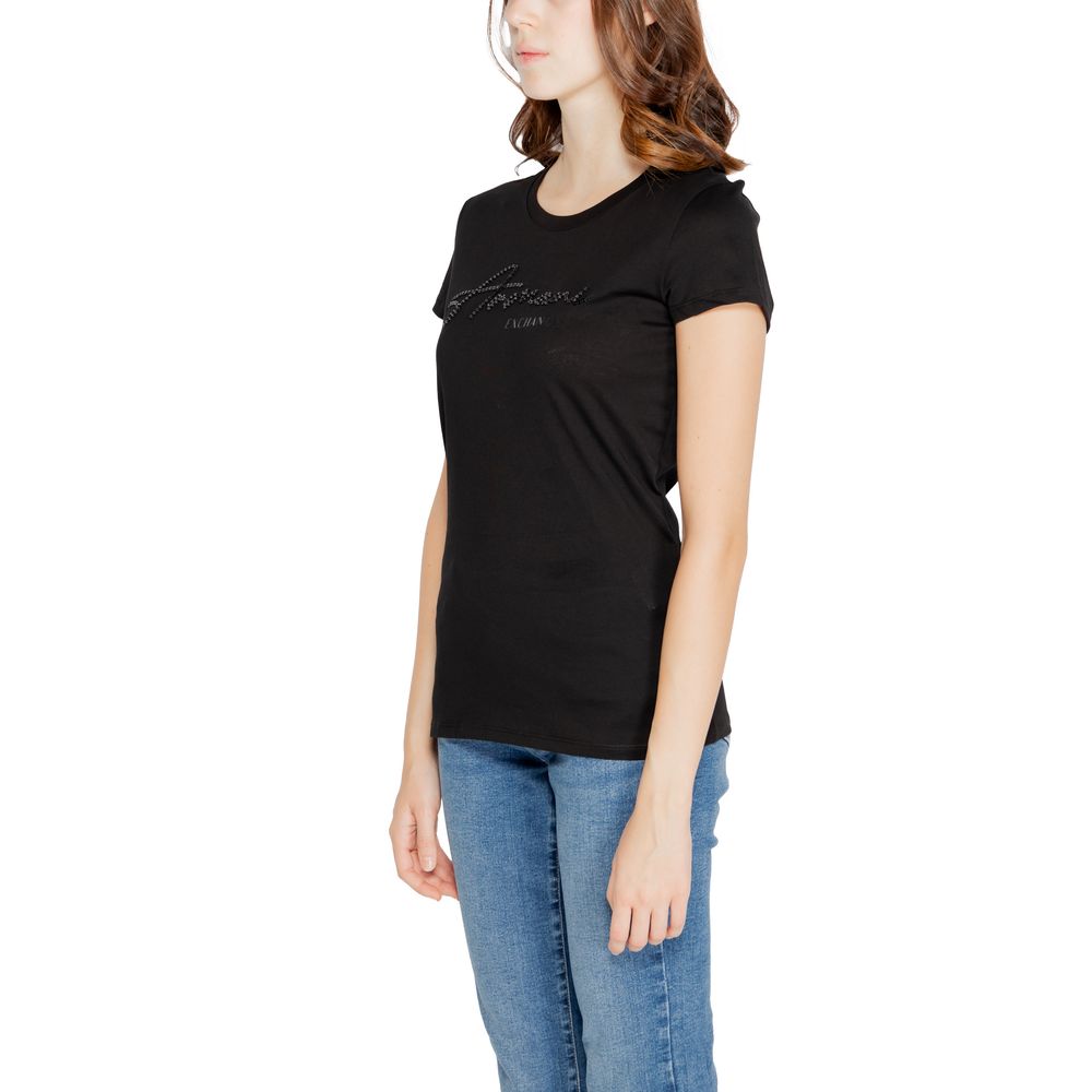 Armani Exchange Black Cotton Tops & T-Shirt