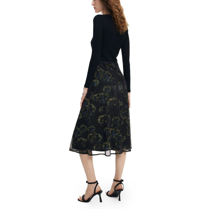 Desigual Black Viscose Dress