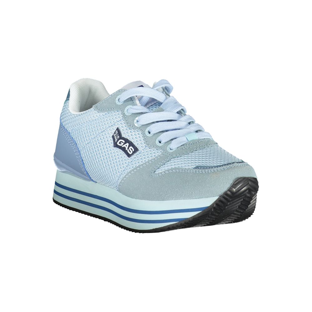 Gas Light Blue Polyester Sneaker