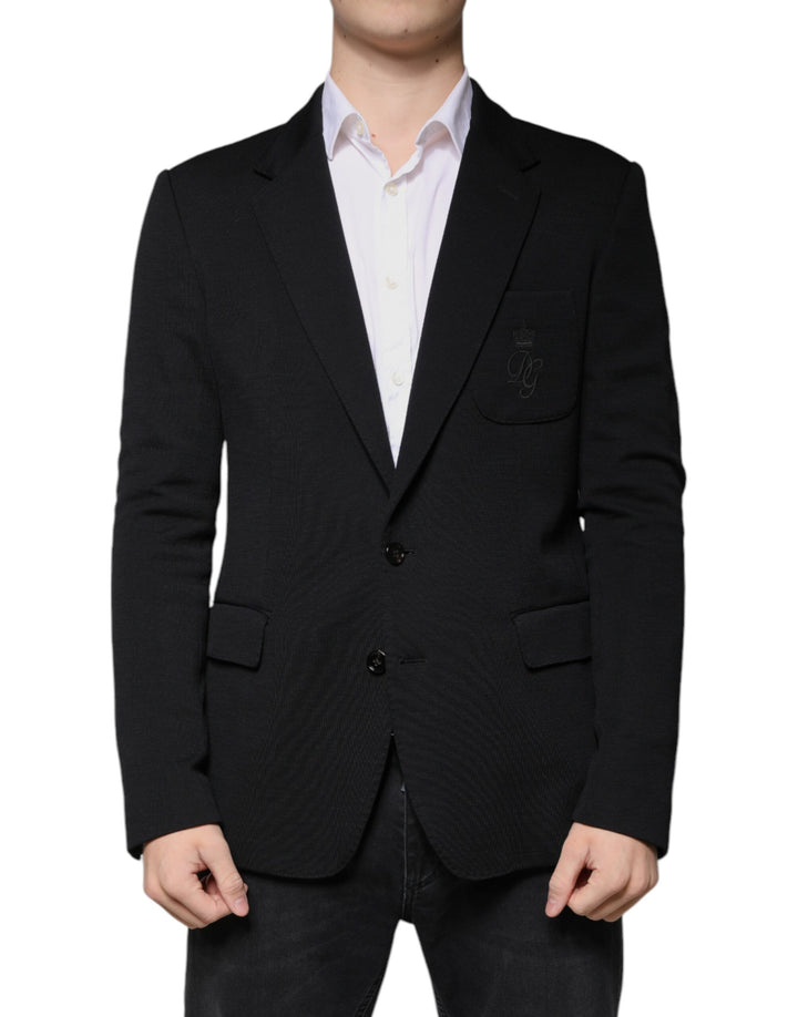 Dolce & Gabbana Black Wool Single Breasted Formal Blazer