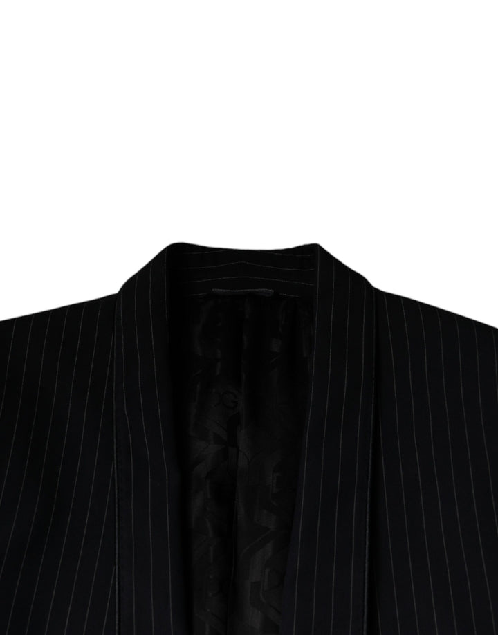 Dolce & Gabbana Black Stripe Single Breasted Formal Suit