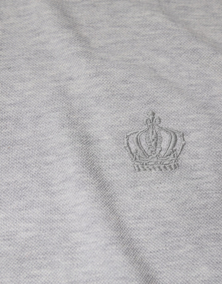 Dolce & Gabbana Gray Crown Collared ShortSleeve Polo T-shirt