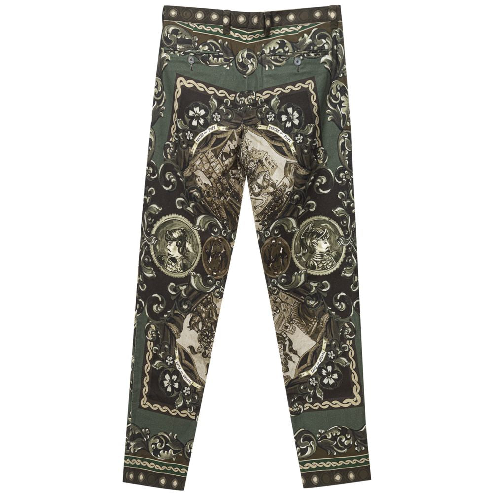 Dolce & Gabbana Green Cotton Jeans & Pant