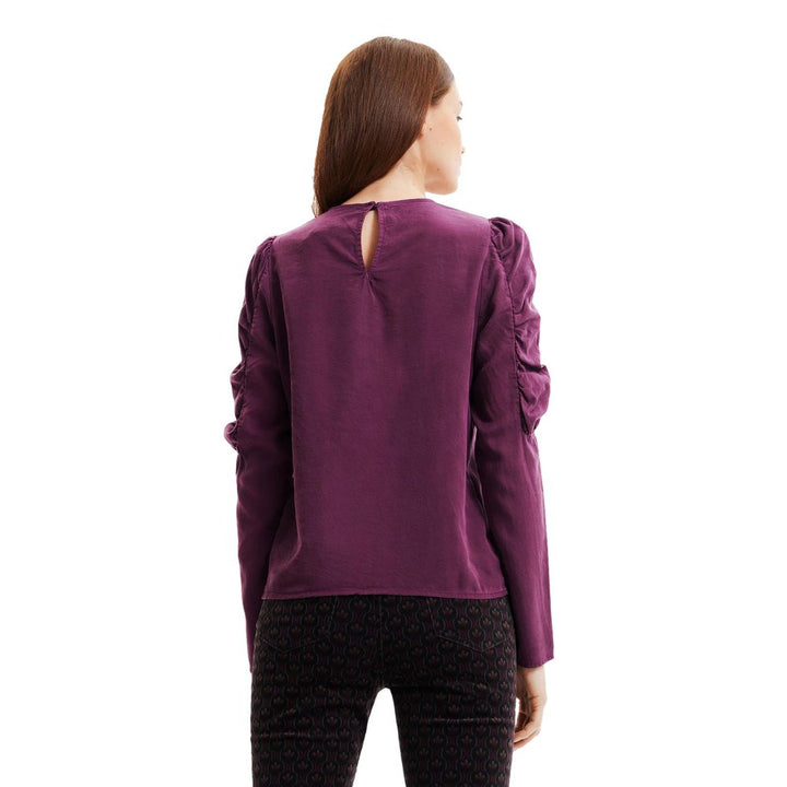 Desigual Purple Tencel Tops & T-Shirt