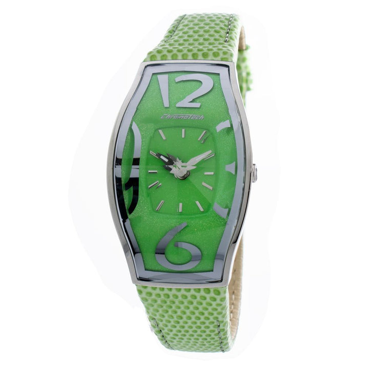 Chronotech Green Leather Watch