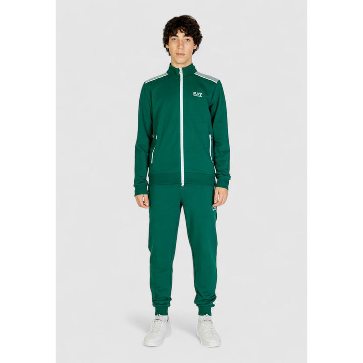 EA7 Emporio Armani Green Cotton Sweatsuit