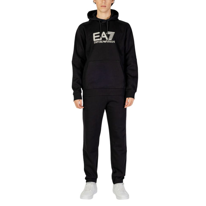 EA7 Emporio Armani Black Cotton Sweatsuit