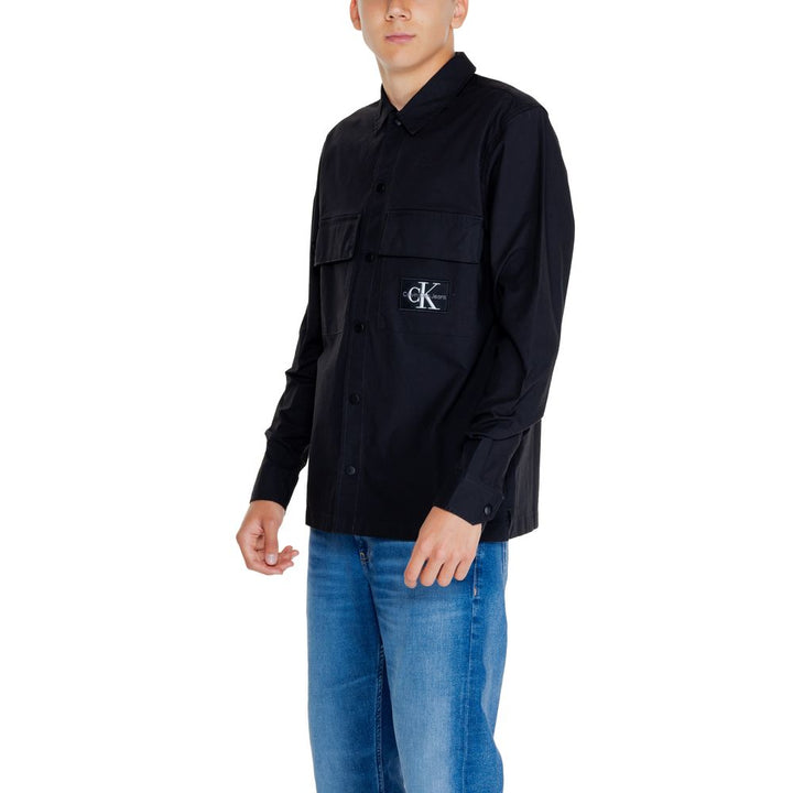 Calvin Klein Jeans Black Cotton Rigenerato Shirt