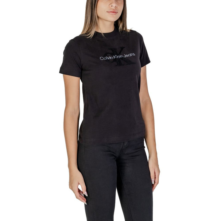 Calvin Klein Jeans Black Cotton Tops & T-Shirt