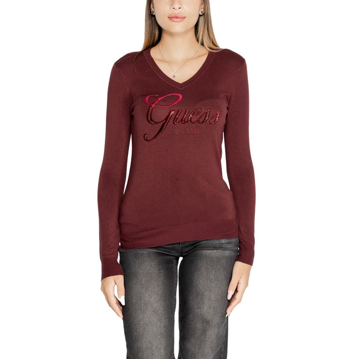 Guess Bordeaux Viscose Tops & T-Shirt