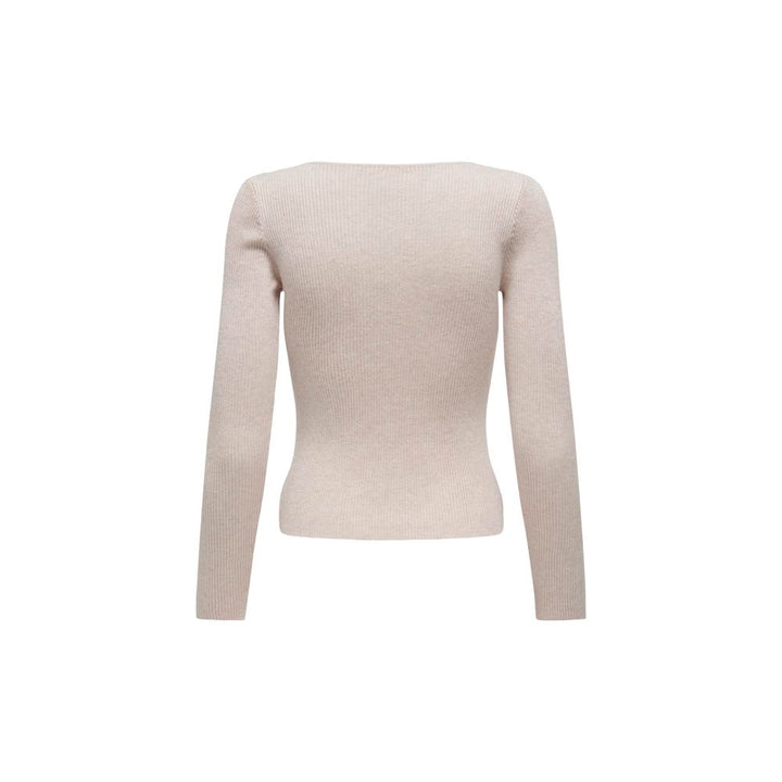 Only Beige Viscose Sweater