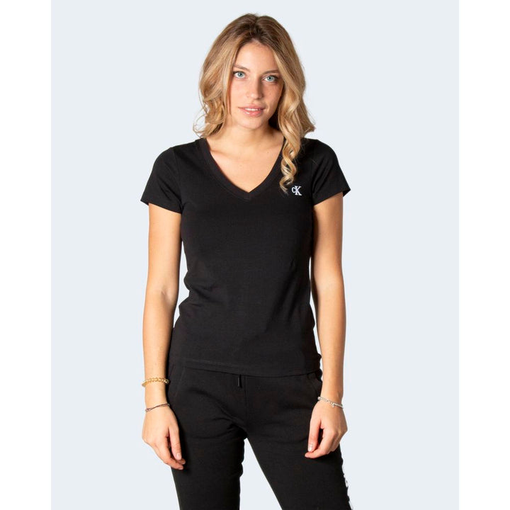 Calvin Klein Jeans Black Cotton Tops & T-Shirt