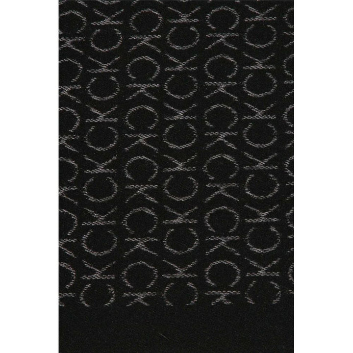 Calvin Klein Black Wool Scarf