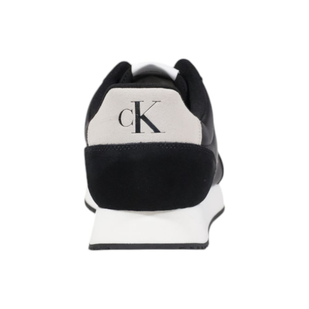 Calvin Klein Jeans Black And White Suede Sneaker