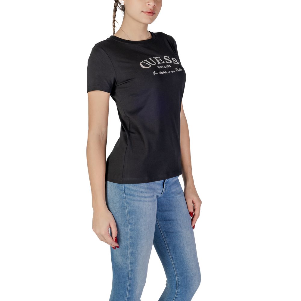 Guess Black Cotton Tops & T-Shirt