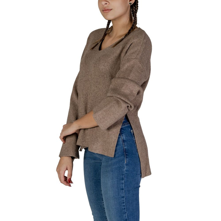 Only Brown Viscose Sweater