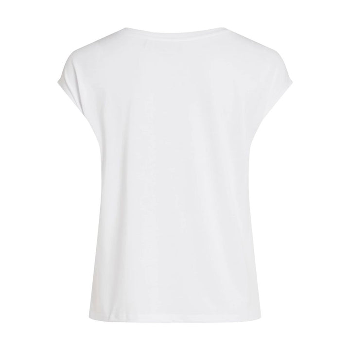 Vila Clothes White Tencel Tops & T-Shirt