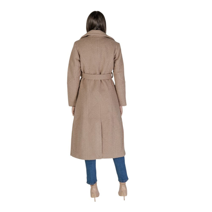 Vila Clothes Beige Polyester Jackets & Coat