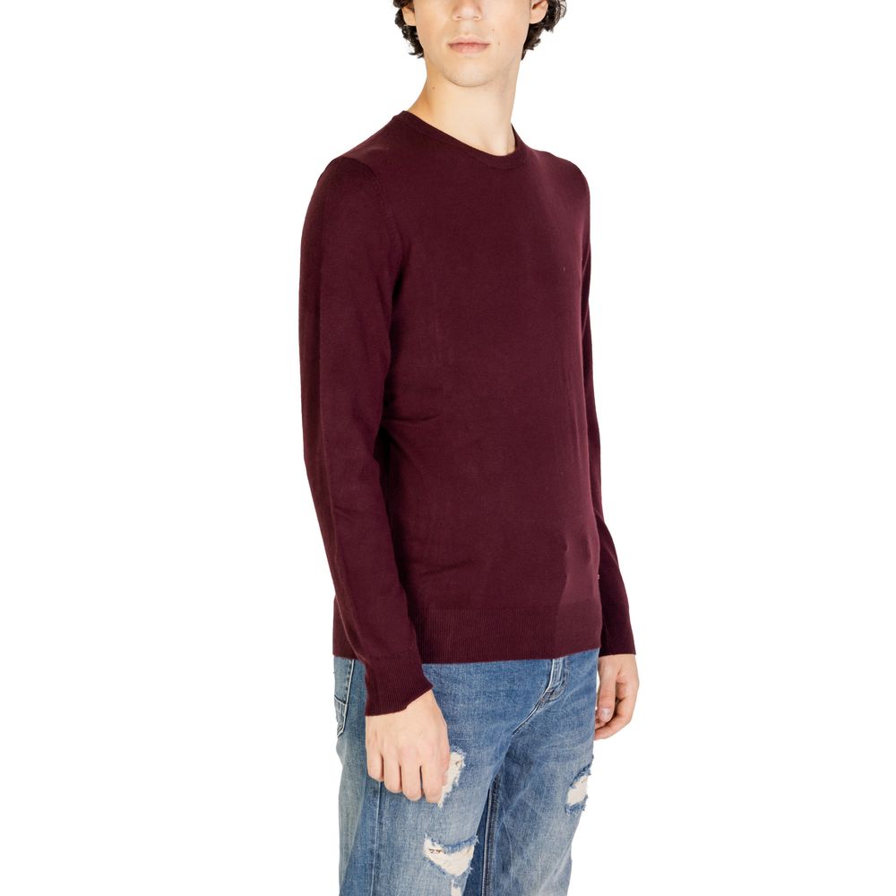 Gianni Lupo Bordeaux Polyester Sweater